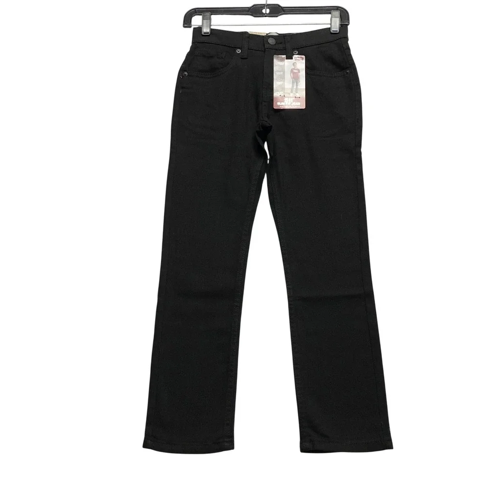 Levis 511 Slim Fit Performance Jeans Black Kids Size 14 Reg Adjustable Waist NWT